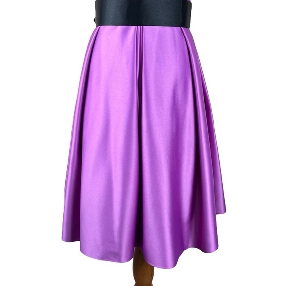 Vintage Y2K Fuchsia Pink Purple Satin Lined Homecoming Special Occasion Dress - Picture 8 of 13